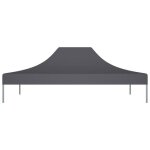 Toit de tente de réception - anthracite - 4x3 m - résistant aux uv - facile à fixer - oxford pvc Toit de tente de réception - anthracite - 4x3 m - résistant aux uv - facile à fixer - oxford pvc