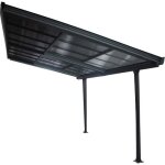 Toit terrasse aluminium habrita avec toit amovible - surface 1204 m� - gris anthracite