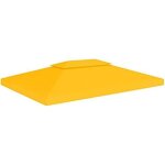 Toit de tonnelle - vidaxl - 4 x 3 m - tanche - 310 g / m - jaune