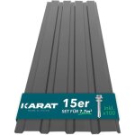 Lot de 15 tles couverture mtallique tle avec vis paisseur : 0. 25 mm 115 x 45 cm gris fonc