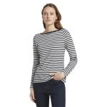 Tom tailor denim 1023950 t - shirt - manches longues avec rayures femme 25924 - navy white stripe Tom tailor denim 1023950 t - shirt - manches longues avec rayures femme 25924 - navy white stripe