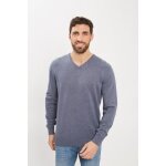 Pull - tom tailor - homme - col v - bleu - incontournable