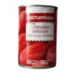 Tomates entires peles au jus de tomate rochambeau 400g / bote 6 botes