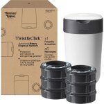 Tommee tippee - poubelle � couches - twist & click kit - lot de 6 recharges - film multicouche antibact�rien ...