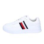 Tommy hilfiger baskets sneakers homme blanc cuir ey71