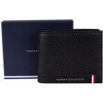 Tommy hilfiger pour des hommes mini portefeuille en cuir brand central noir