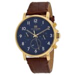 Montre - tommy hilfiger - daniel - cuir - bleu - �tanch�it� 5 atm