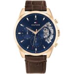 Montre - tommy hilfiger - 1710453 - quartz - cuir marron - résistante à leau 5 bar Montre - tommy hilfiger - 1710453 - quartz - cuir marron - résistante à leau 5 bar
