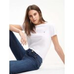 T - shirt - tommy hilfiger - ww0ww22043 - femme - blanc - manches courtes - ajust