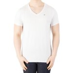 T - shirt homme - tommy jeans - blanc - col v - regular - manches courtes