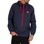 Sweat à capuche zippé contrasté - tommy jeans - bleu - manches longues - homme Sweat à capuche zippé contrasté - tommy jeans - bleu - manches longues - homme