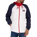Veste zippe color - block pour homme - tommy jeans - blanc