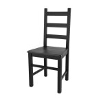 Tommychairs - chaise rustica avec robuste structure en bois de h�tre peindr� en couleur aniline noir ...