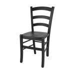 Tommychairs - chaise venezia avec robuste structure en bois de h�tre peindr� en couleur aniline noir ...