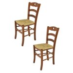 Tommychairs - set 2 chaises cuisine cuore robuste structure en bois de hêtre peindré en couleur noyer ... Tommychairs - set 2 chaises cuisine cuore robuste structure en bois de hêtre peindré en couleur noyer ...