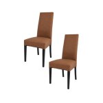 Tommychairs - set 2 chaises cuisine luisa structure en bois de hêtre en wengé assise et dossier en cuir ... Tommychairs - set 2 chaises cuisine luisa structure en bois de hêtre en wengé assise et dossier en cuir ...