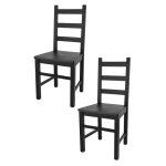 Tommychairs - set 2 chaises rustica avec robuste structure en bois de h�tre peindr� en couleur aniline ...