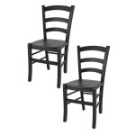 Tommychairs - set 2 chaises venezia avec robuste structure en bois de h�tre peindr� en couleur aniline ...