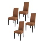 Tommychairs - set 4 chaises cuisine luisa structure en bois de hêtre en wengé assise et dossier en cuir ... Tommychairs - set 4 chaises cuisine luisa structure en bois de hêtre en wengé assise et dossier en cuir ...