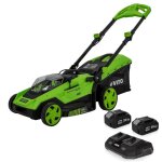 Tondeuse à gazon 40v - 2 batteries lithium 3. 0ah chargeur double moteur brushless 600m2 vito Tondeuse à gazon 40v - 2 batteries lithium 3. 0ah chargeur double moteur brushless 600m2 vito