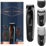Tondeuse � barbe king c. gillette avec 3 sabots interchangeables et lames aff�t�es