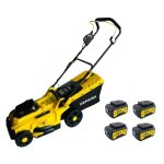 Tondeuse  batterie nemura 40v - coupe de 37cm - jaune - tondeuse sur batterie - pousse - jection bac ...