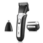 Tondeuse  cheveux professionnelle lectrique pour homme 3 en 1 - kemei - noir - sans fil - autonomie ...