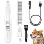 Tondeuse pour chiens et chats sans fil faible bruit pour couper les cheveux autour des pattes des yeux ...