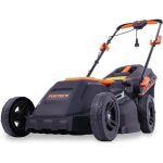 Tondeuse � gazon �lectrique filaire pouss�e - fuxtec fx - rme38 - 12kg largeur coupe 38cm bac 40l hauteur ...