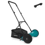 Tondeuse  gazon manuelle / tondeuse  enrouleur - 400mm - 4 hauteurs de coupe rglables incl. support ...