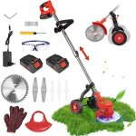 Rumocovo 2pcs batterie coupe bordure sans fil avec batterie et chargeur 21v 650w tondeuse  gazon electrique ...