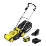 Tondeuse  gazon sur batterie karcher lmo 3 - 18 - coupe 34 cm - mulshing kit - bac 35l - 3500 tr / min ...