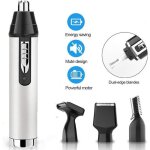 Tondeuse nez oreilles tondeuse barbe tondeuse sourcils 4 en 1 poils du visage rasoir electrique hommes ...