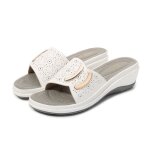 Tongs compensée femme ete de plage antidérapant - marque - modèle - blanc - synthétique - adulte Tongs compensée femme ete de plage antidérapant - marque - modèle - blanc - synthétique - adulte