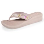 Isotoner tongs  talon de 4 cm confortables et lgres taupe femme
