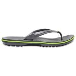 Tong - crocs - crocband flip 11033 - 100 - graphite / vert - confort iconique - rsistant  leau