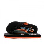 Tongs enfant cool shoe dony boy - noir et orange - entre - doigt en nylon tissé - semelle eva Tongs enfant cool shoe dony boy - noir et orange - entre - doigt en nylon tissé - semelle eva