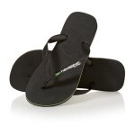 Tongs enfant - havaianas - brasil logo - noir - entre doigt - plat