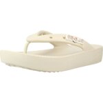 Tongs femme - crocs 123152 - beige - semelle en gomme - fabriqu� en chine