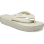 Tongs femme crocs classic platform - beige - 34 / 35 - talon surlev textur - personnalisable avec ...