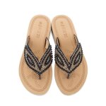 Tongs femme havaianas plage antidrapantes plates confortables - noir