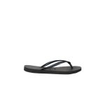 Tongs femme - havaianas slim noir - semelle antidrapante - dessus / tige / semelle synthtiques