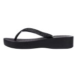 Tong compenses  enfiler ipanema mesh chic plat - noir / glitter noir