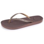 Isotoner tongs souples lgres rsistantes  laffaissement et durable. marron femme