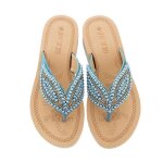Tongs femme de plage havaianas ete antid�rapant flip flops plates confortable - bleu - adulte
