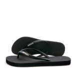 Tongs femme superdry classic flip flop - noir - bride en caoutchouc - motif en relief sur la vo�te plantaire ...