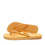 Tongs femme superdry classic flip flop - orange - caoutchouc - logo relief - motif relief