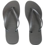 Tongs - havaianas - h slim - noir - semelle antidrapante - logo en relief