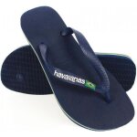 Tongs havaianas logo brsil - mixte - bleu - caoutchouc - confortable et rsistant