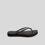 Tongs - havaianas - noir - femme - motif chevron - semelle antidrapante